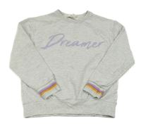 Sivá melírovaná mikina s nápisom M&S