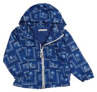 Tmavomodrá šušťáková jarná bunda s Packmanem a kapucňou Name it