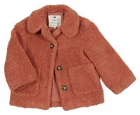 Staroružová huňatá podšitá bunda F&F