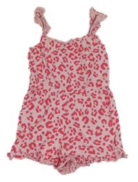 Světlerůžový kraťasový overal se vzorem Matalan