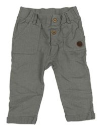 Sivé vzorované plátenné nohavice Topomini