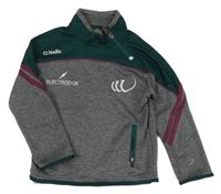 Sivo-tmavozelená športová mikina s nápisom a rolákom O´neills