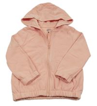 Svetloružová prepínaci mikina s kapucňou F&F