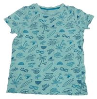 Světlemodré tričko s obrázky C&A