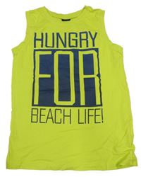 Limetkové tielko s nápisom Chapter young