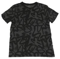 Šedo-černé vzorované tričko H&M