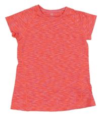 Neónově ružovo-fialové melírované športové tričko H&M