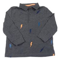 Šedé polo triko s blesky F&F