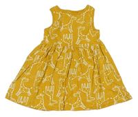 Horčicové šaty so žirafami  F&F