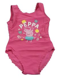Růžové jednodílné plavky s Peppa Pig George