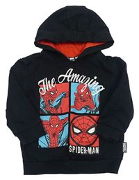 Čierna mikina so Spider-many a kapucňou George
