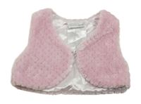 Růžové vzorované kožešinové podšité bolérko Ergee