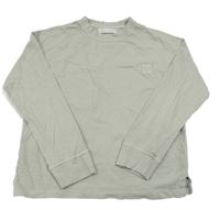 Světlešedé šisované oversize triko ZARA