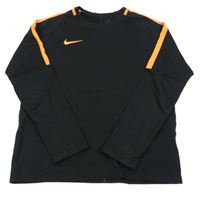 Černo-křiklavě oranžová thermo mikina s logem Nike