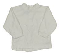 Biela zamatová mikina