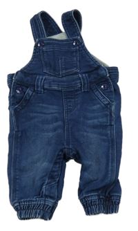 Tmavomodré teplákové riflové laclové kalhoty C&A