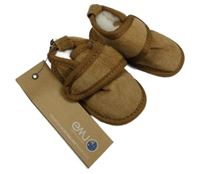 Nové - hnědé semišové zateplené capáčky vel. 16