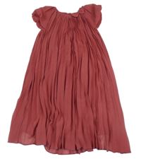 Světlevínové plisované šaty s mašlí C&A