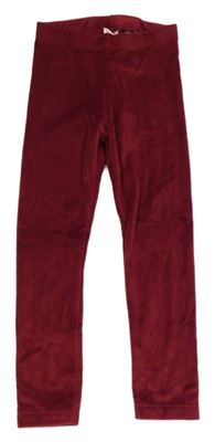 Vínové plyšové legíny lupilu