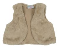 Světlebéžové kožešinové podšité bolérko Topomini