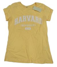 Nové - Marhuľové tričko s nápismi Miss E-vie