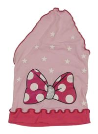 Světlerůžovo-tmavorůžový šátek s mašlí - Minnie