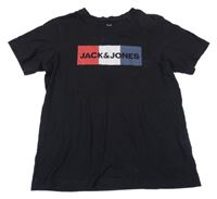 Čierne tričko s logom Jack & Jones