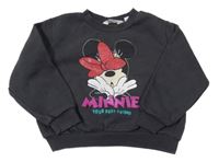 Černošedá mikina s Minnie H&M