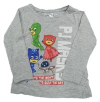 Sivé melírované tričko s PJ MASKS
