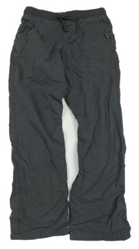 Tmavošedé jogger PULL ON šusťákové podšité kalhoty s úpletovým pasem H&M