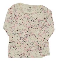 Smetanové puntíkaté triko H&M