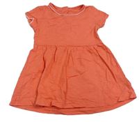 Korálové bavlnené šaty Mothercare