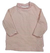 Ružovo-biele kockované UV tričko M&S