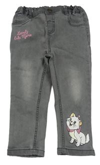 Sivé skinny rifle s Marií Disney
