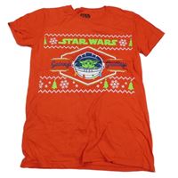 Červené tričko s mistrem Yodou - Star Wars