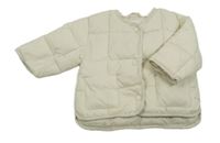 Béžová prošívaná šusťáková zateplená bunda Zara