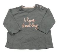 Tmavosivé rebrované tričko s nápisom George