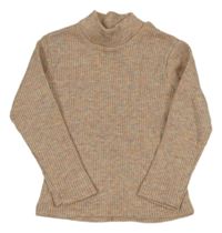 Farebný melírovaný rebrovaný sveter so stojačikom Zeeman