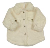 Smotanová huňatá košeľová bunda