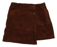 Hnedé menšestrové sukňové kraťasy Next
