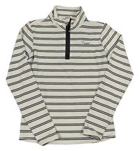 Bílo-černé pruhované UV triko Protest