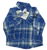 Nové - Tmavomodro-bílo-zelená kostkovaná košile Papagino