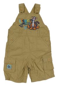 Hnedé plátenné na traké kraťasy s Tigrom Disney