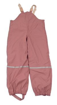 Starorůžové nepromokavé zateplené laclové kalhoty Lupilu