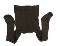 Hnedé melírované rebrované pančuchy H&M