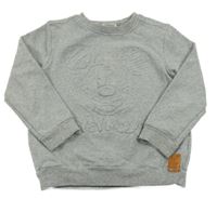 Sivá melírovaná mikina s 3D Mickeym Disney