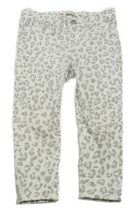 Bílé plátěné super skinny kalhoty s leopardím vzorem Levi´s
