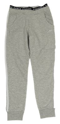 Šedé melírované tepláky s pruhy s nápisy Pineapple