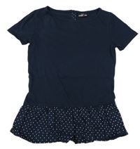 Tmavomodré tričko s puntíky CrashOne