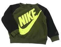 Khaki-černá mikina s logem Nike